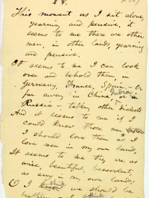 Historical Poetics - Whitman manuscript