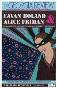 Eavan Boland Alice Friman poster